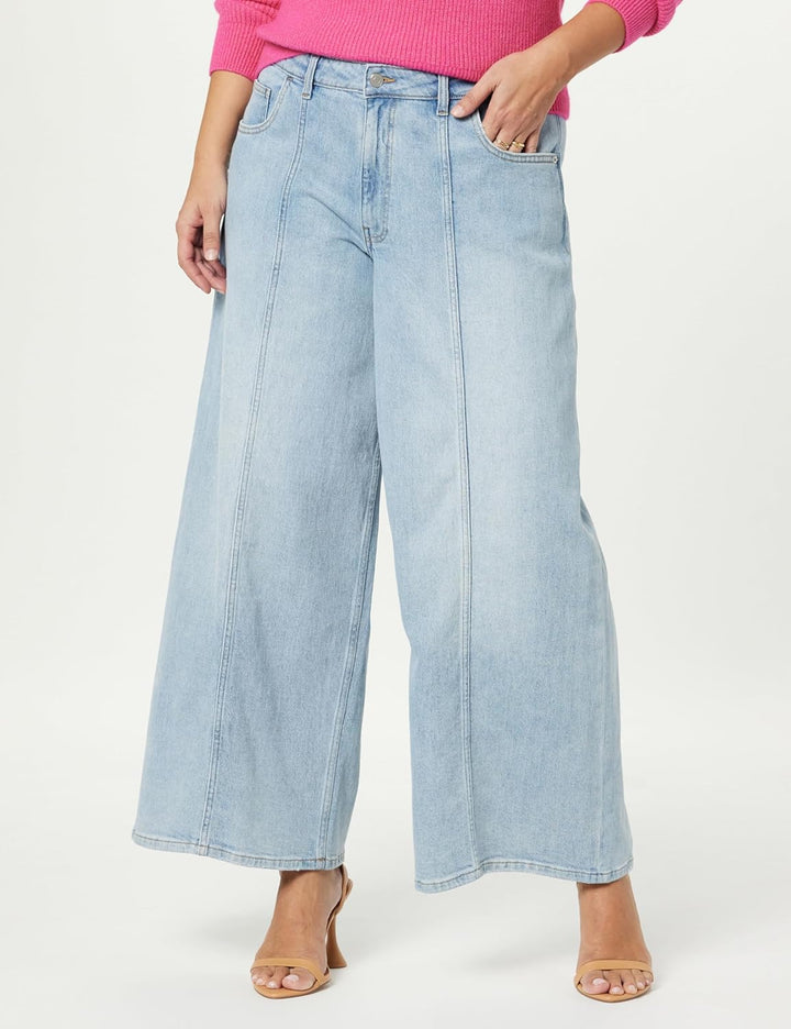 The Drop Damen Jeans Jeans, Frida Relaxed Fit 26 Helles Indigoblau, 26 Helles Indigoblau