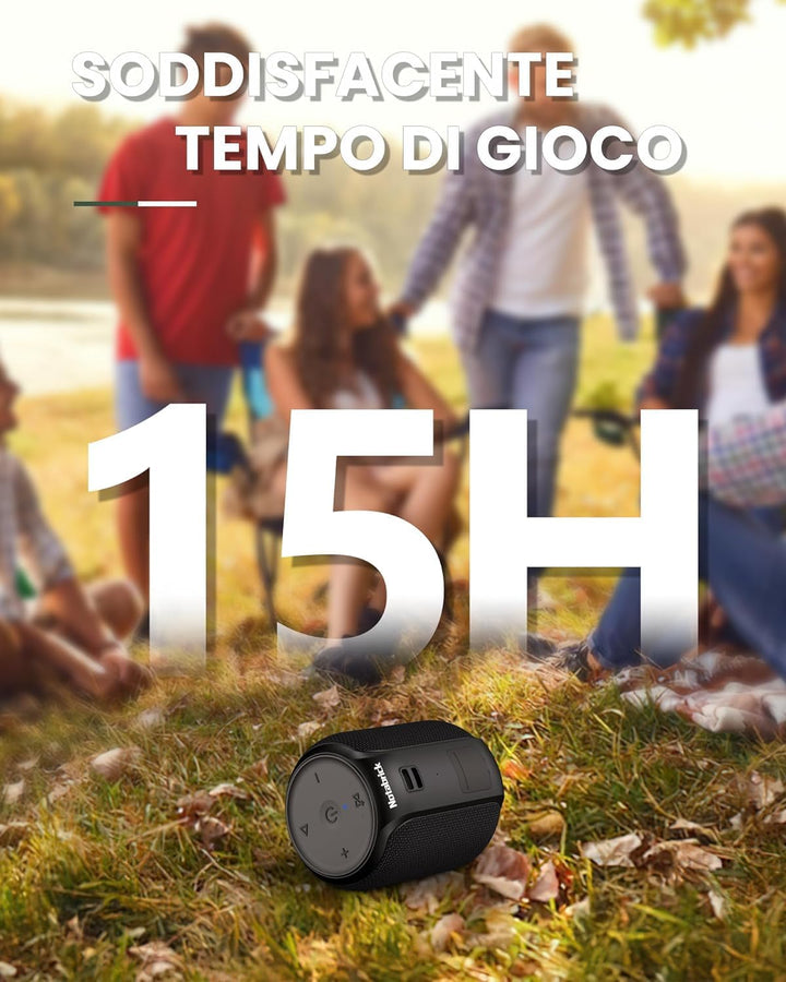 NOTABRICK Bluetooth Lautsprecher,Musikbox Bluetooth mit SD/TF Karte/AUX,Bluetooth Box mit IPX67 Wass