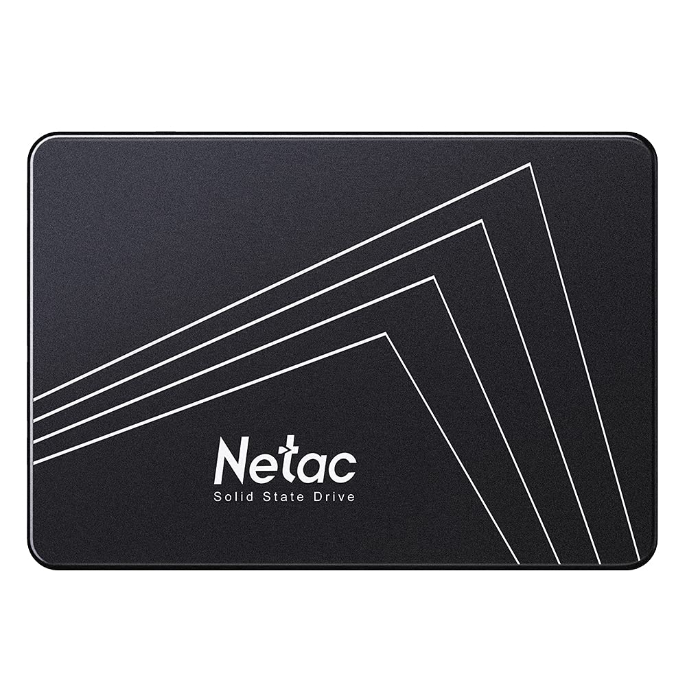 Netac SSD 120GB, SSD Festplatte Intern Sata 3.0 2,5 Zoll für Laptop, PC, Desktop, (N530S, Schwarz, 3
