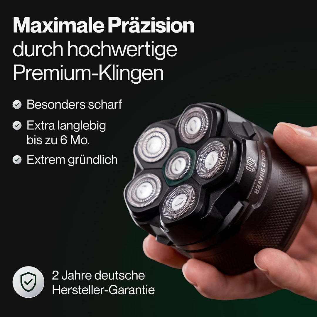 BETTER BE BOLD – Glatzenrasierer & Glatzencreme Anti-Shine 50ml SET – Mattierende Pflege für Glatze