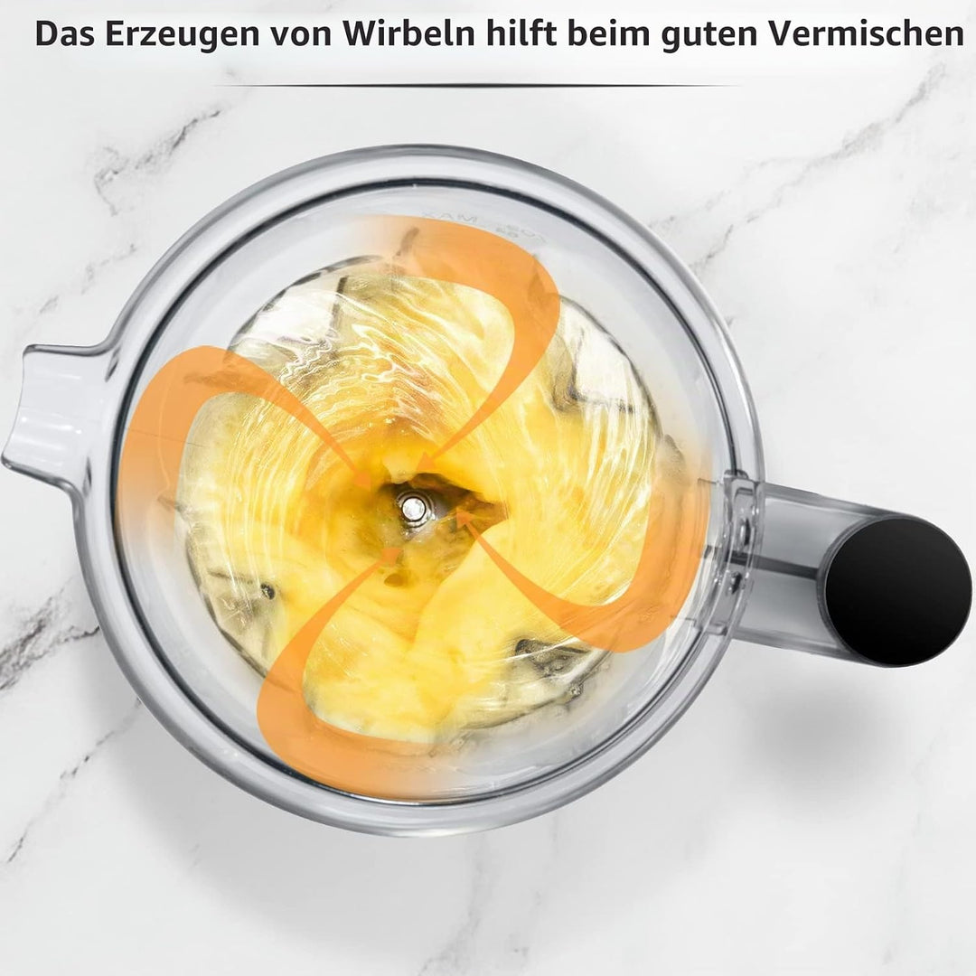AMZCHEF 2-IN-1 Standmixer mit Zwei Mischbehälter - Blender mixer Hochleistungsmixer 1800 Watt Mixer