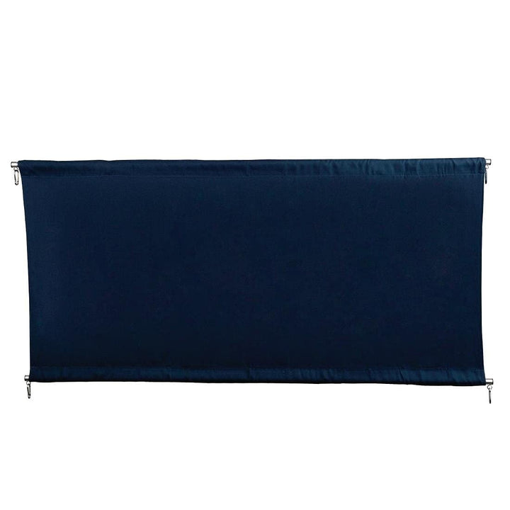 Bolero Sichtschutz mit Sicherheitsgurten, 700 x 1430 x 20 mm, Dunkelblau