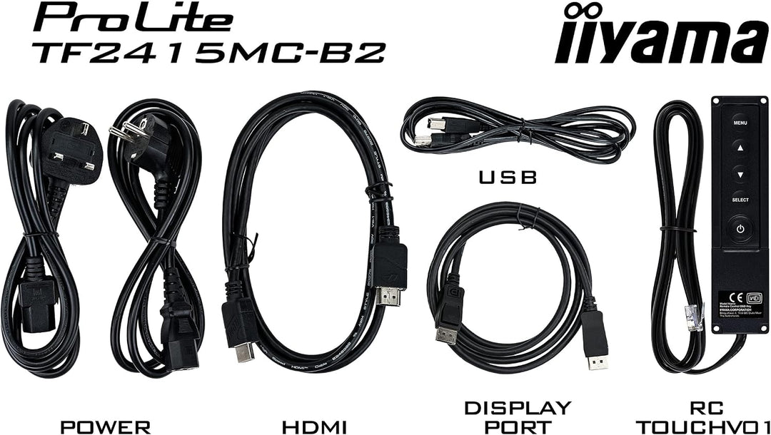 iiyama Prolite TF2415MC-B2 60,5 cm (23,8") VA LED-Monitor Full-HD Open Frame 10 Punkt Multitouch kap