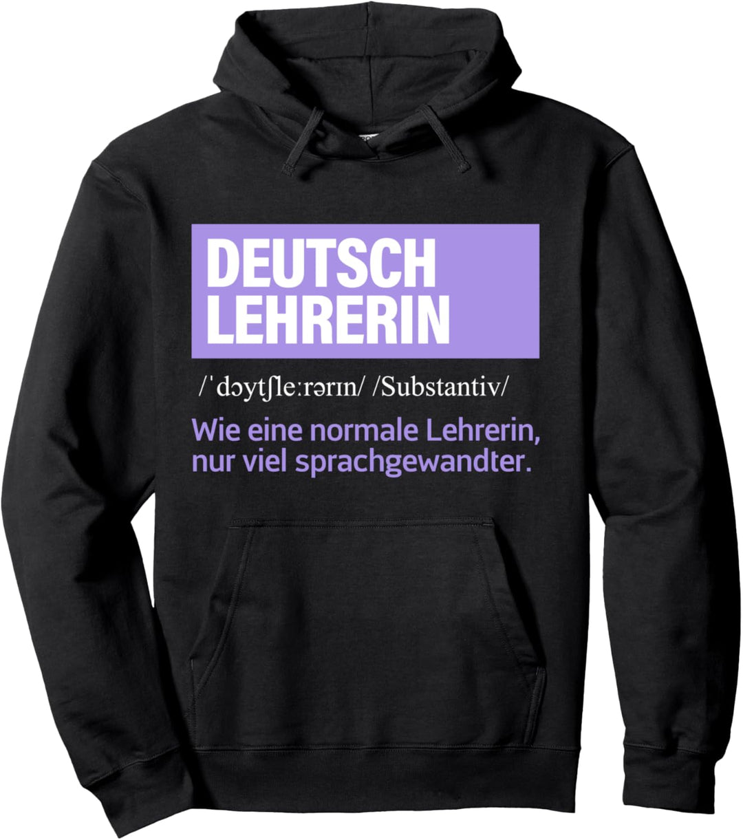 AbschiedsGrafik DeutschLehrerin Schule Sprachgewandt Pullover Hoodie