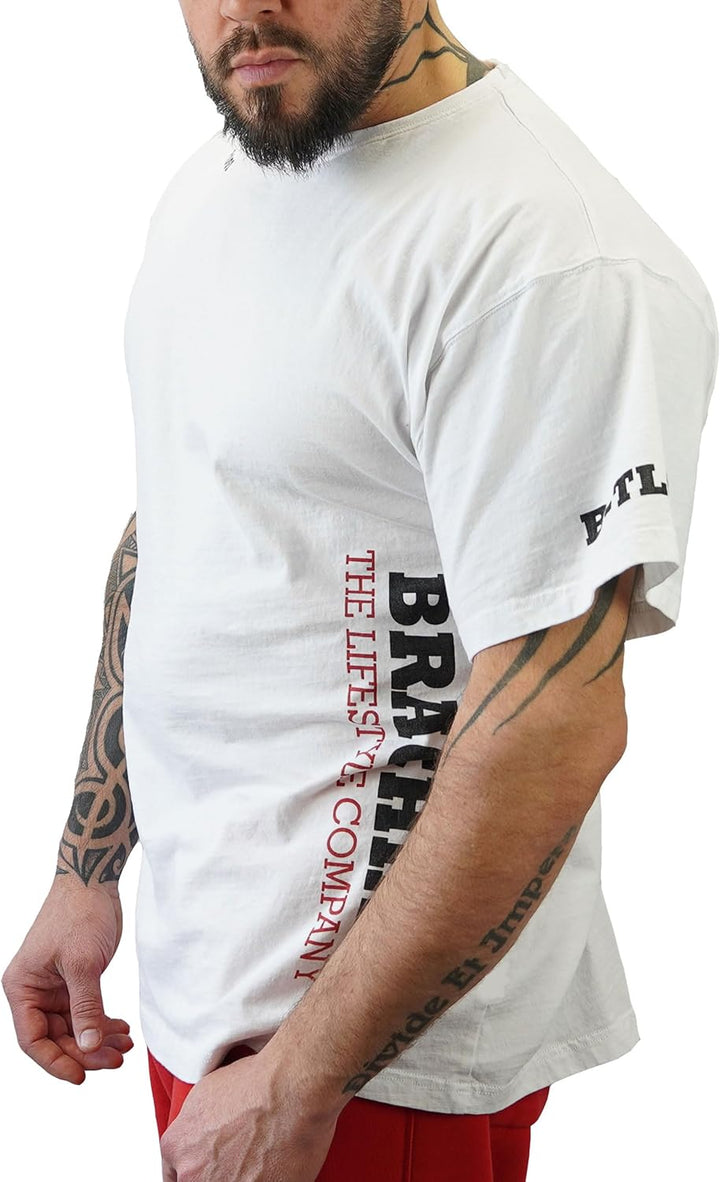 Brachial Premium Herren T-Shirt Gym Loose-Fit - für Freizeit Bodybuilding Workout Gym Kraftsport Fit