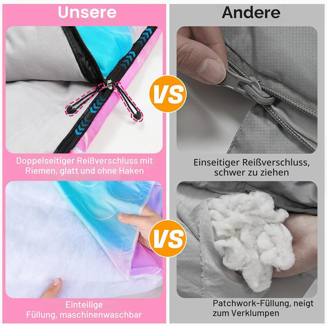 MHJY Shlafsack Camping für Jungen und Mädchen, Schlafsack Kinder ideal für Outdoor Camping Wandern B