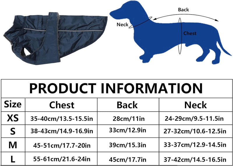 MOREZI Dachshund Regenmantel, wasserdichte Aussenschicht, Fleecefutter, reflektierende Besätze, Vers