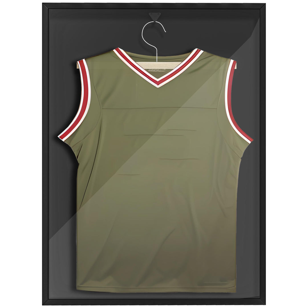 HOMCOM Trikotrahmen Aluminium 60x80 cm Objektrahmen mit UV-Schutz, Bilderrahmen für Fussball Basketb