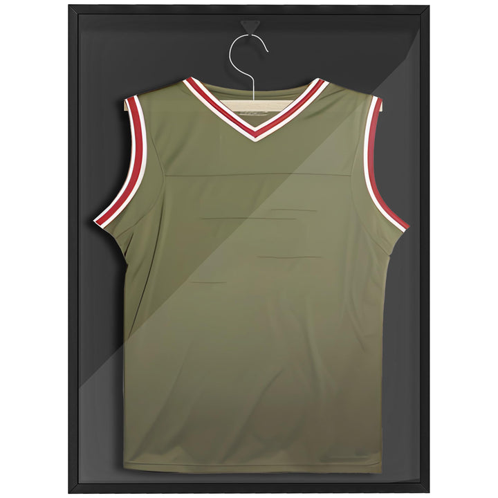 HOMCOM Trikotrahmen Aluminium 60x80 cm Objektrahmen mit UV-Schutz, Bilderrahmen für Fussball Basketb