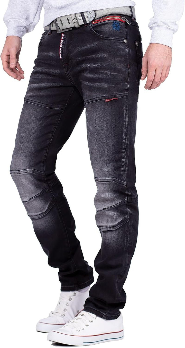Cipo & Baxx Herren Jeans besonders modische Designs 29W / 32L Schwarz - 94, 29W / 32L Schwarz - 94