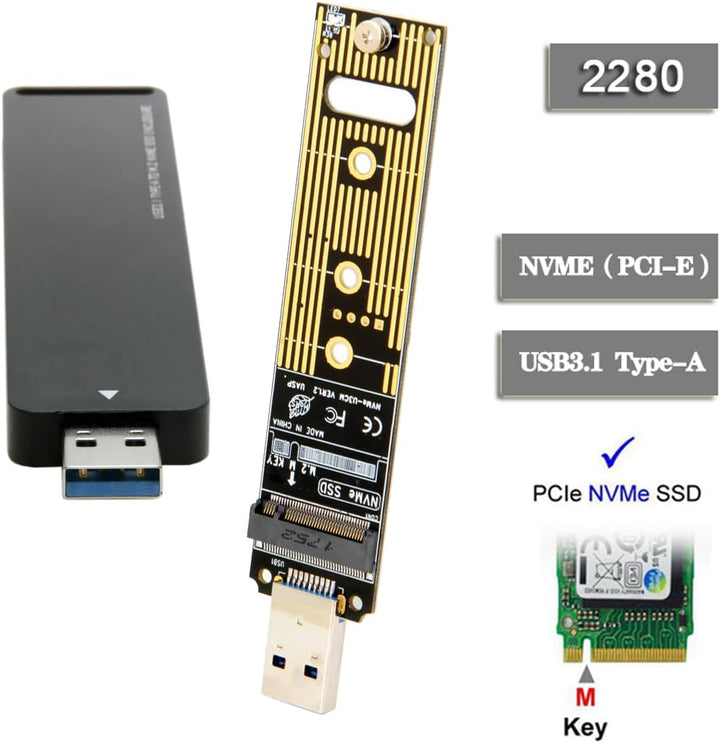 JSER USB 3.0 auf Nvme M-Key M.2 NGFF SSD Externer PCBA Konveter Adapterkarte Flash Disk Typ 10 Gbit/