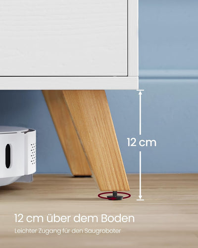 VASAGLE TV-Schrank, Fernsehtisch mit 2 Türen, 140 cm lang, TV-Regal für Fernseher bis zu 60 Zoll, ve