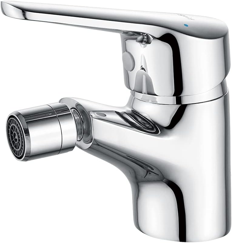 Ibergrif M15050 Roma, Einhebel Bidetarmatur, Bidet Wasserhahn mit Auslauf Höhe 56 mm, Chrom, Silber