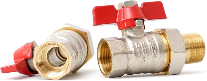Zirkulationspumpe Z 15-14 Umwälzpumpe Trinkwasserpumpe Brauchwasserpumpe 1/2" mit zwei Kugelhähnen D
