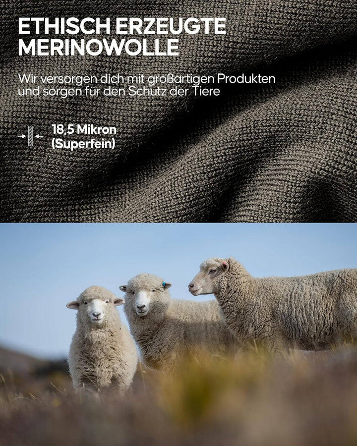 DANISH ENDURANCE Merino-Multifunktionstuch, Schlauchschal, Halswärmer, Halstuch, Atmungsaktiv, Warm