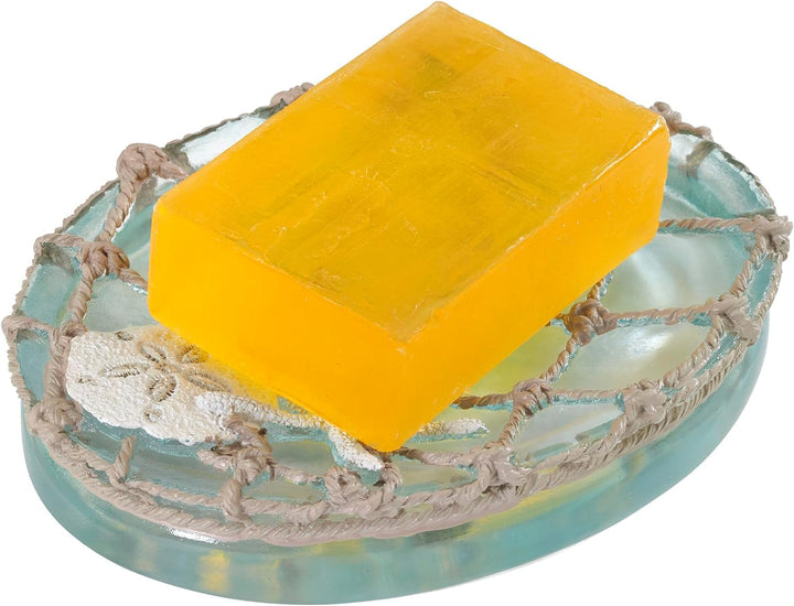 Avanti Linens Badezimmerzubehör aus Seeglas Seaglas-Kollektion, Harz, Mehrfarbig, Soap Dish Soap Dis