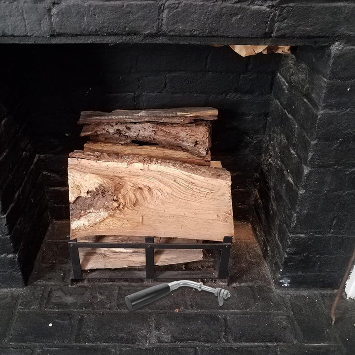 UKCOCO Kamintürgriff Baugruppe aus Edelstahl Hitzebeständig 16X10X2,5cm Ersatzgriff für Holzofen und