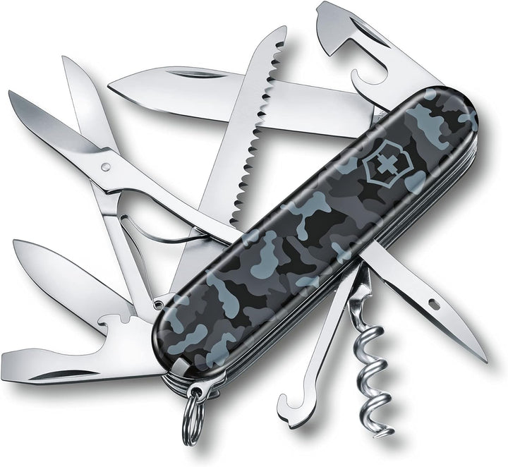 Victorinox Schweizer Taschenmesser Huntsman, Swiss Army Knife, Multitool, 15 Funktionen, Klinge, Kor