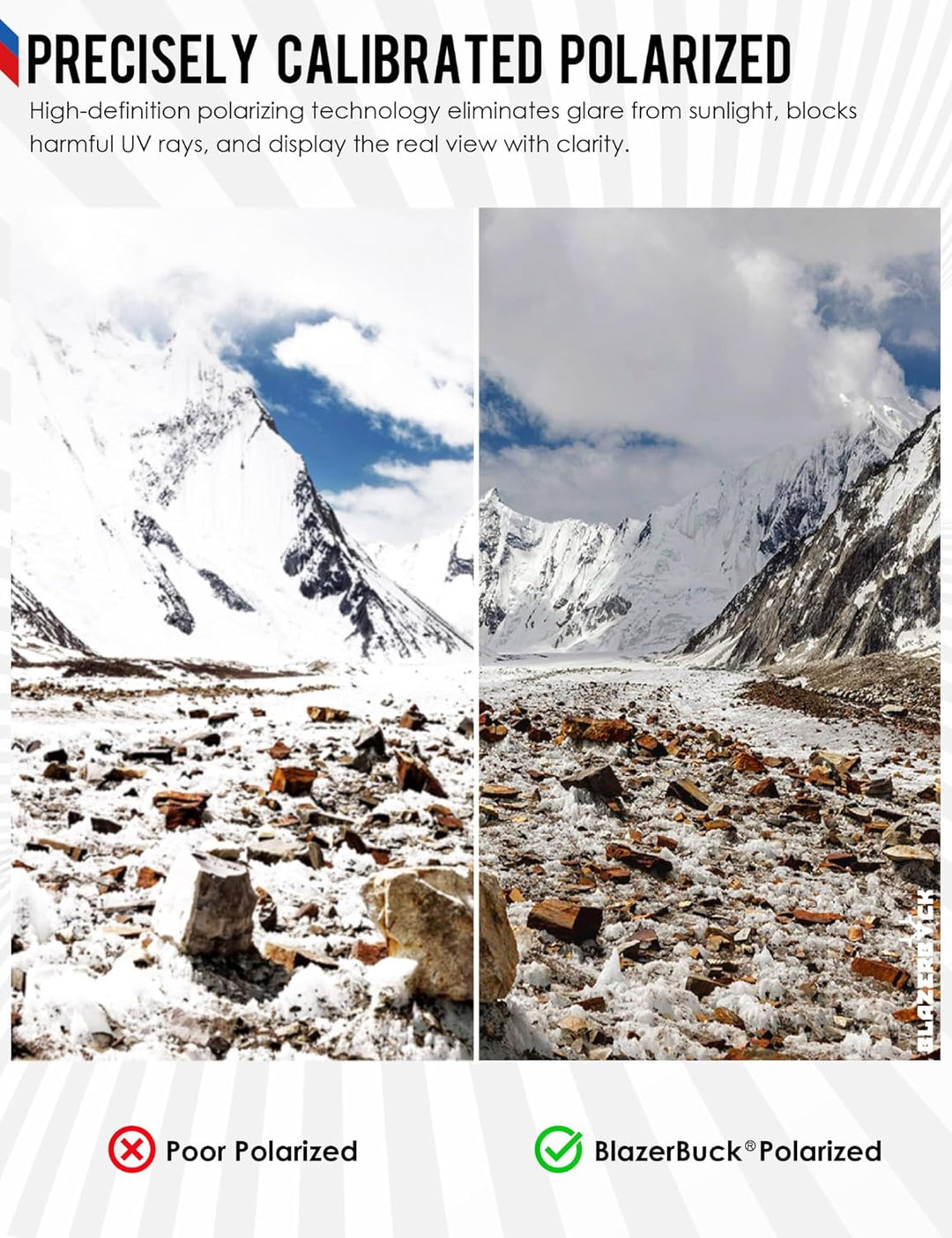 BlazerBuck Anti-salz Polarisierte Ersatzgläser für Oakley Flak Jacket XLJ Schwarz Polarisiert Glas,