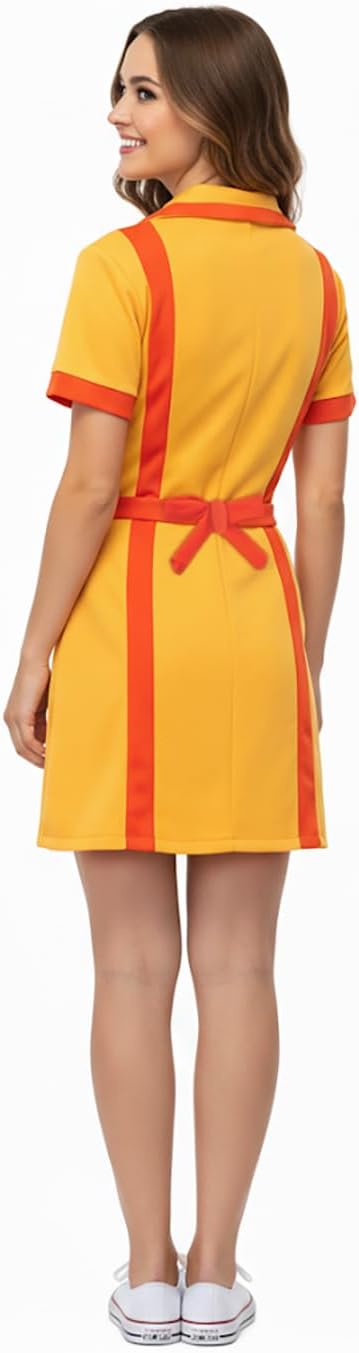 Caroline & Max Kostüm für 2 Broke Girls Fans | Diner Uniform mit Schürze | Grössen: S - XL, XL