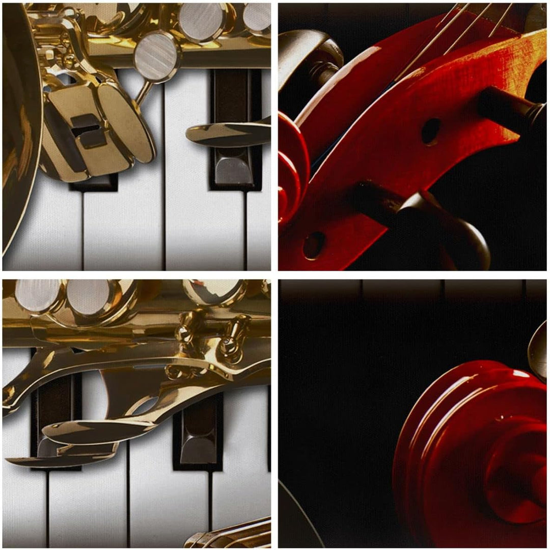 Bilder auf Leinwand Klaviertasten Musik Instrumente Leinwandbild 70x50cm Wandbilder Dekoration Wohnz