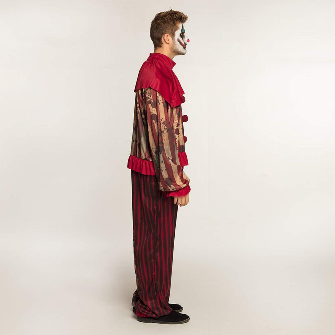 Boland - Kostüm Mitternachts-Clown, Overall mit Kragen, Herren, Horror, Clown, Psycho, Halloween, Ka