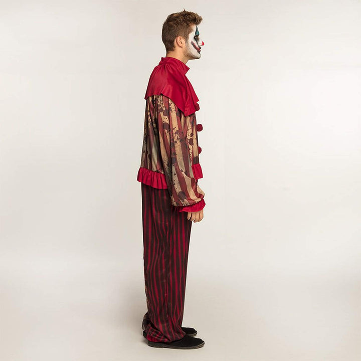 Boland - Kostüm Mitternachts-Clown, Overall mit Kragen, Herren, Horror, Clown, Psycho, Halloween, Ka