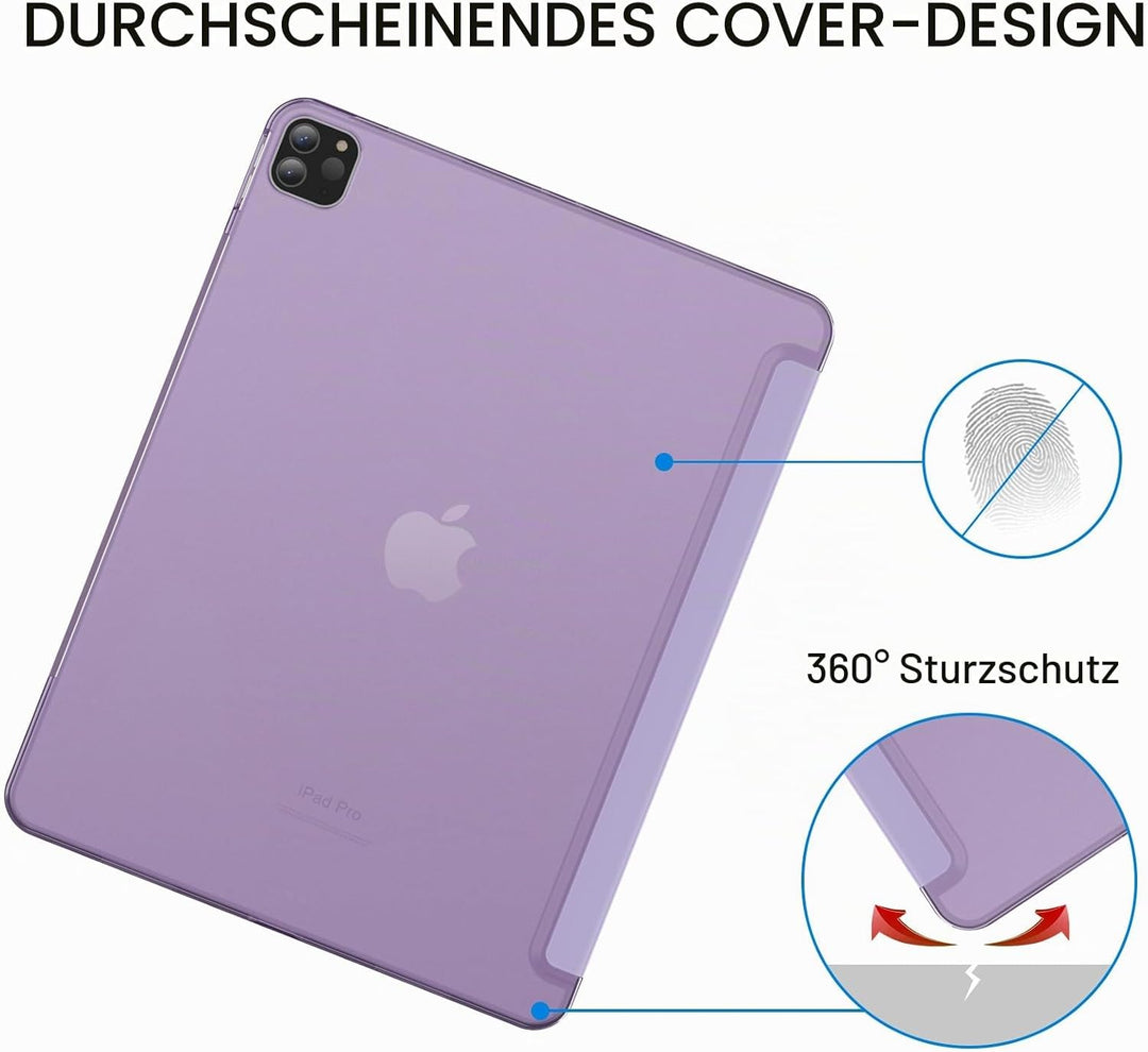 JETech Hülle für iPad Pro 12,9 Zoll (6./5. Generation, Modell 2022/2021), Unterstützung Pencil Aufla