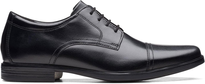 Clarks Herren Howard CapSHOES 40 EU Black Leather, 40 EU Black Leather