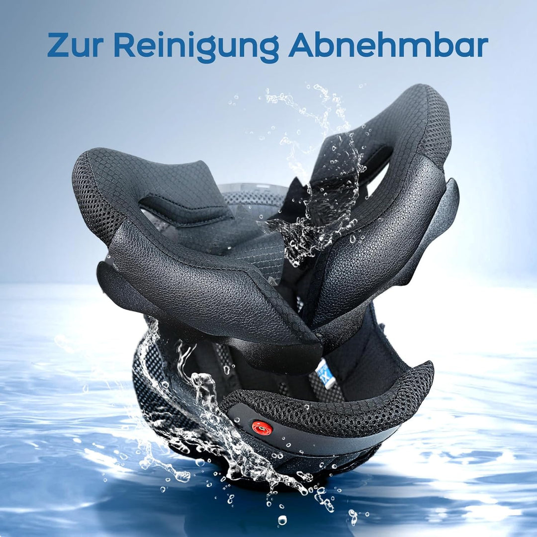 NENKI Jethelme Halbhelme Rollerhelm Sturzhelm Chopper Helm,Motorradhelm ECE 22.06 mit Doppelvisier S