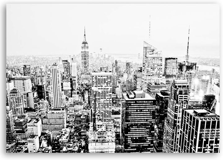 Wandbild Wolkenkratzer Modern Deko Kunst Bilder schwarz-weiss 90x60 cm Deko Paneel 90x60 cm schwarz-