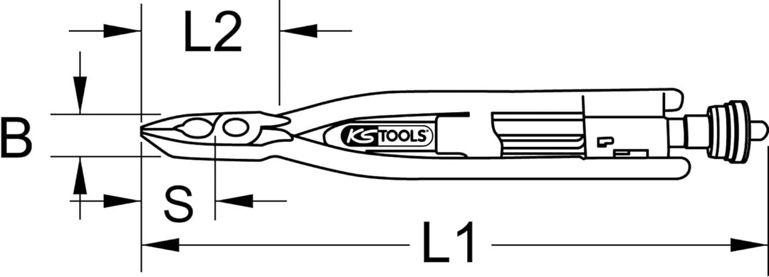 KS Tools 116.1301 Drahtwirbelzange, 215mm