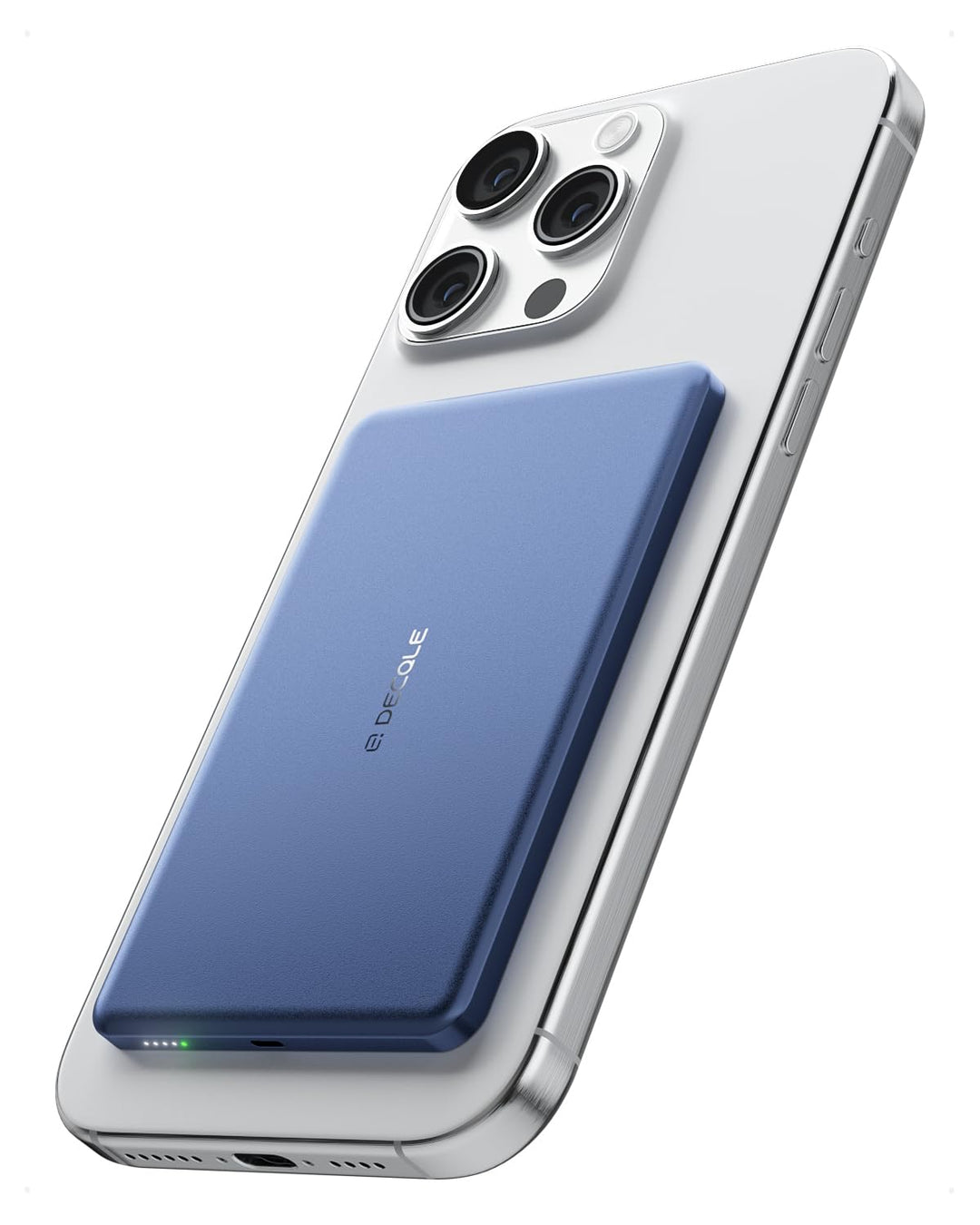 decqle “Air” Magnetische Powerbank für MagSafe, 5000mAh Ultra Slim Wireless Externe Akkupack mit USB