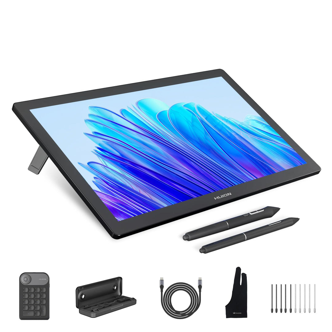 HUION Kamvas Pro 19 4K UHD Grafiktablett mit Display, PenTech 4.0 batteriefreier Stylus mit 2nd Gen