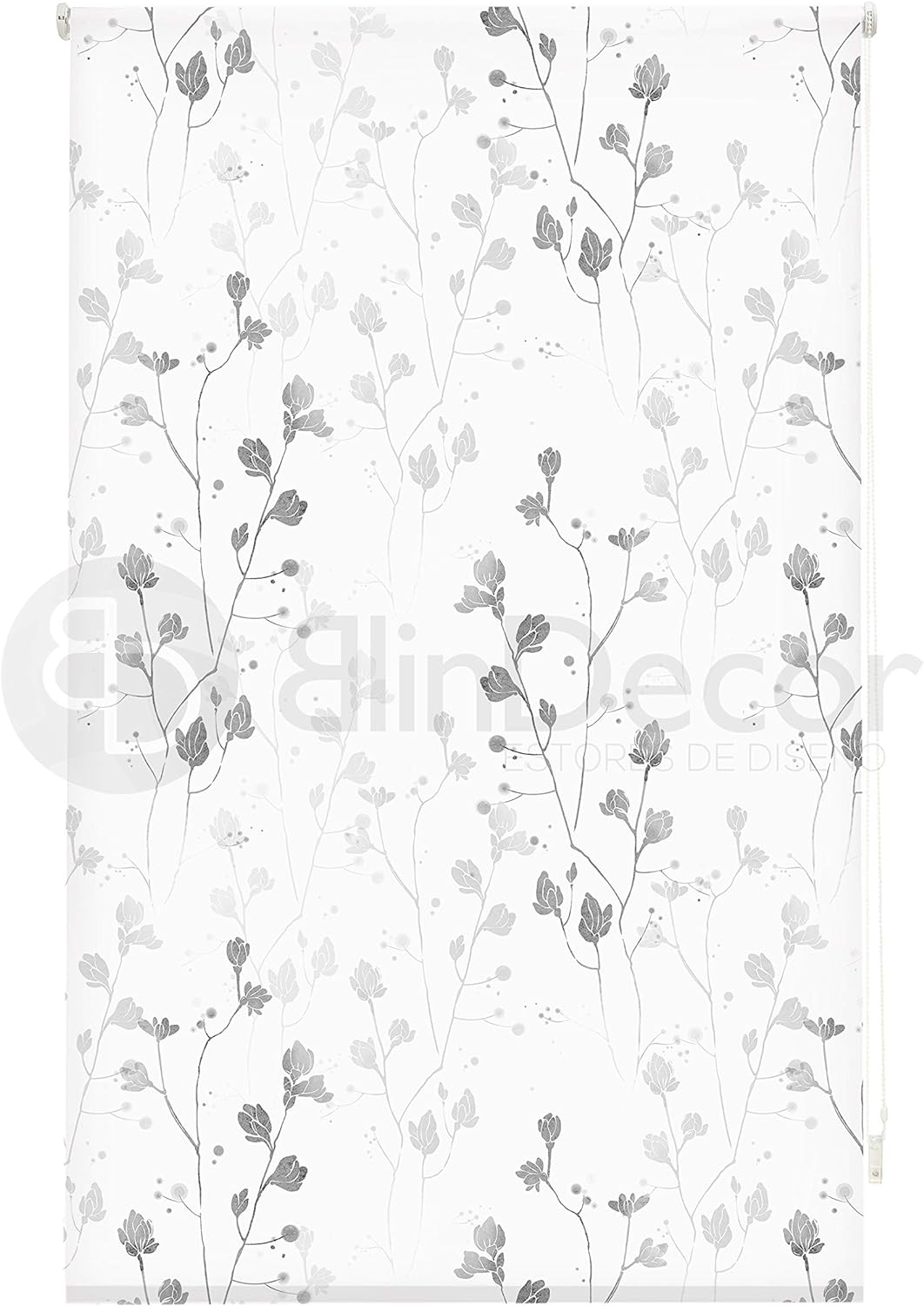 Blindecor Blumen | lichtdurchlässiges Rollo mit Digitaldruck | Modell Bloom | 110 x 180 cm (Breite x