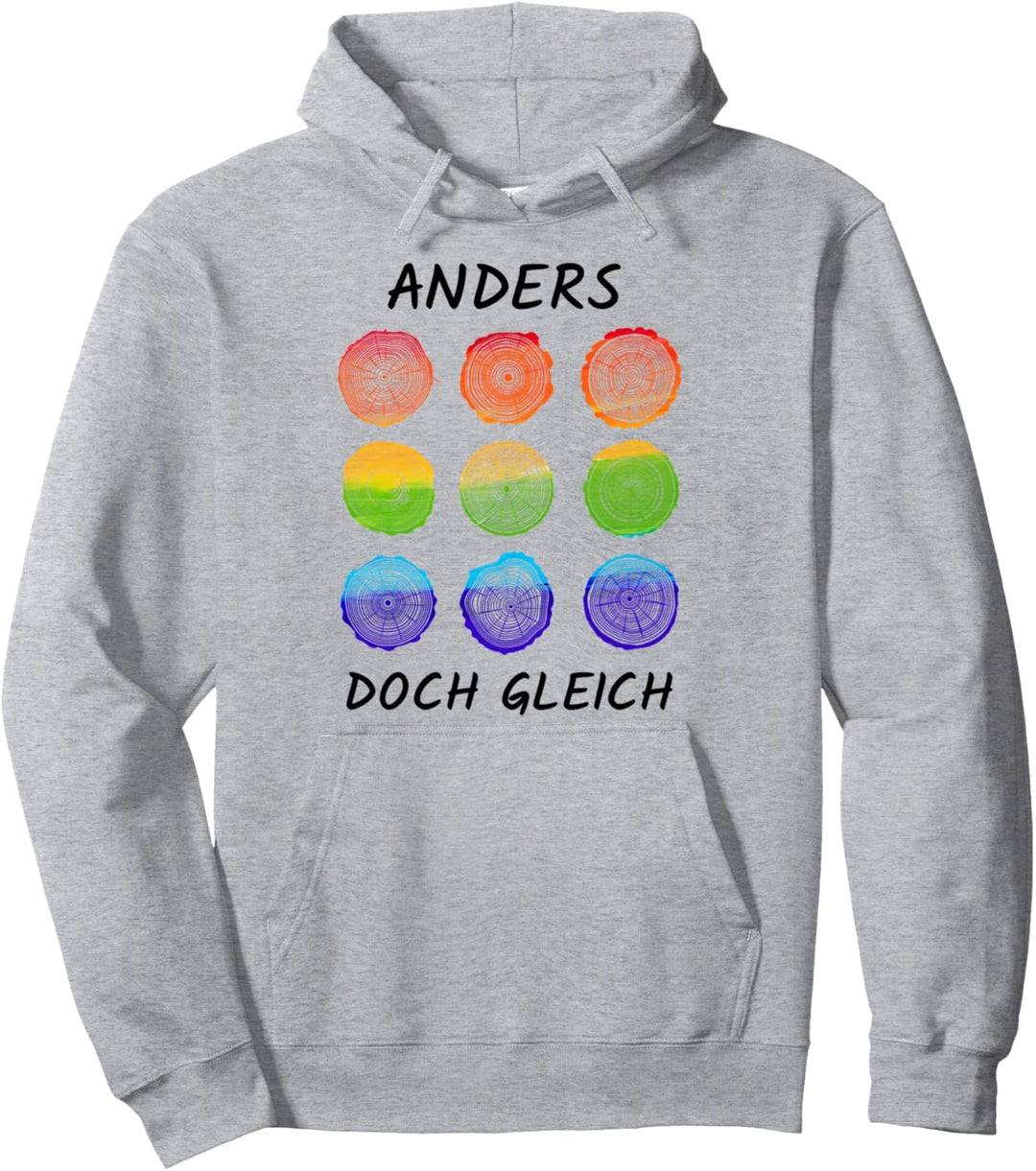 LGTB Förster Baumstamm Wald Jahresringe Regenbogen Pride Pullover Hoodie