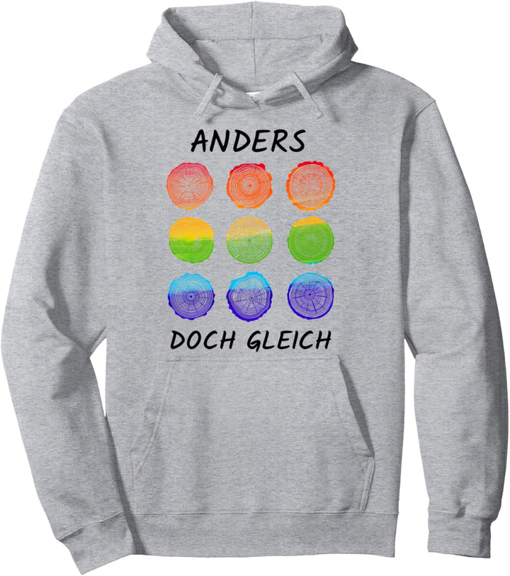 LGTB Förster Baumstamm Wald Jahresringe Regenbogen Pride Pullover Hoodie
