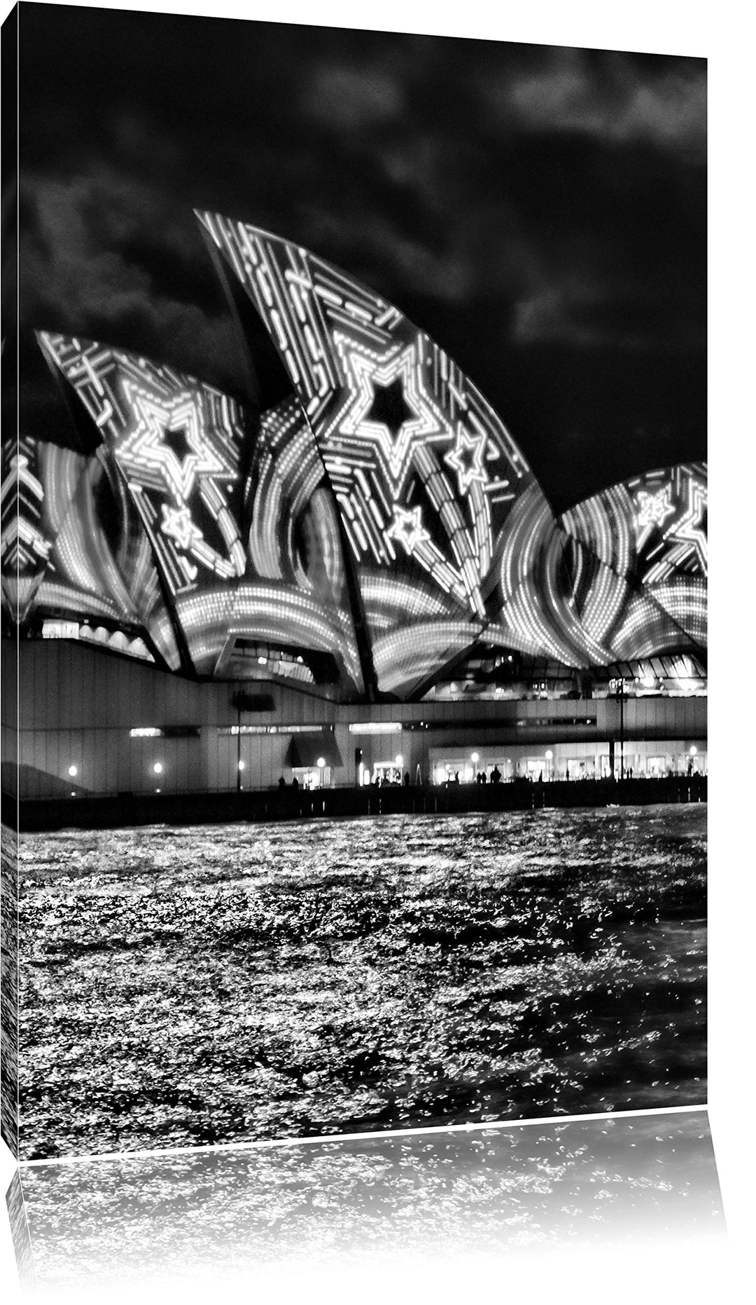 Pixxprint Sydney Opera House als Leinwandbild/Grösse: 100x70 / Wandbild/Kunstdruck/fertig bespannt,