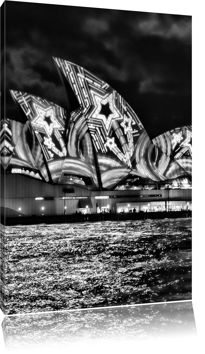 Pixxprint Sydney Opera House als Leinwandbild/Grösse: 100x70 / Wandbild/Kunstdruck/fertig bespannt,