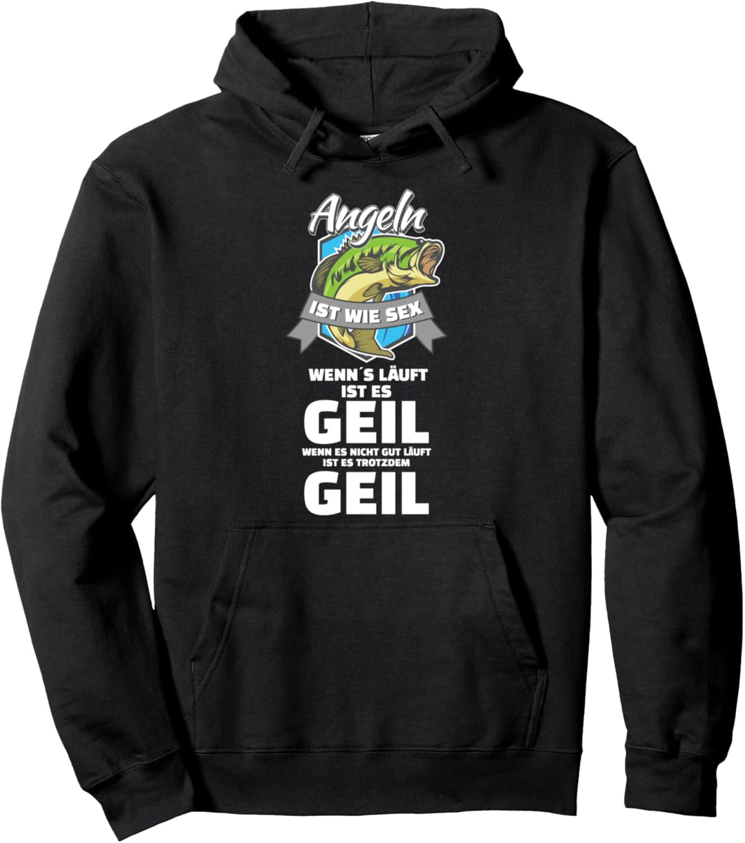 Angler Geschenk-Idee fürs Fischen und Angeln, Motiv-Sprüche Pullover Hoodie