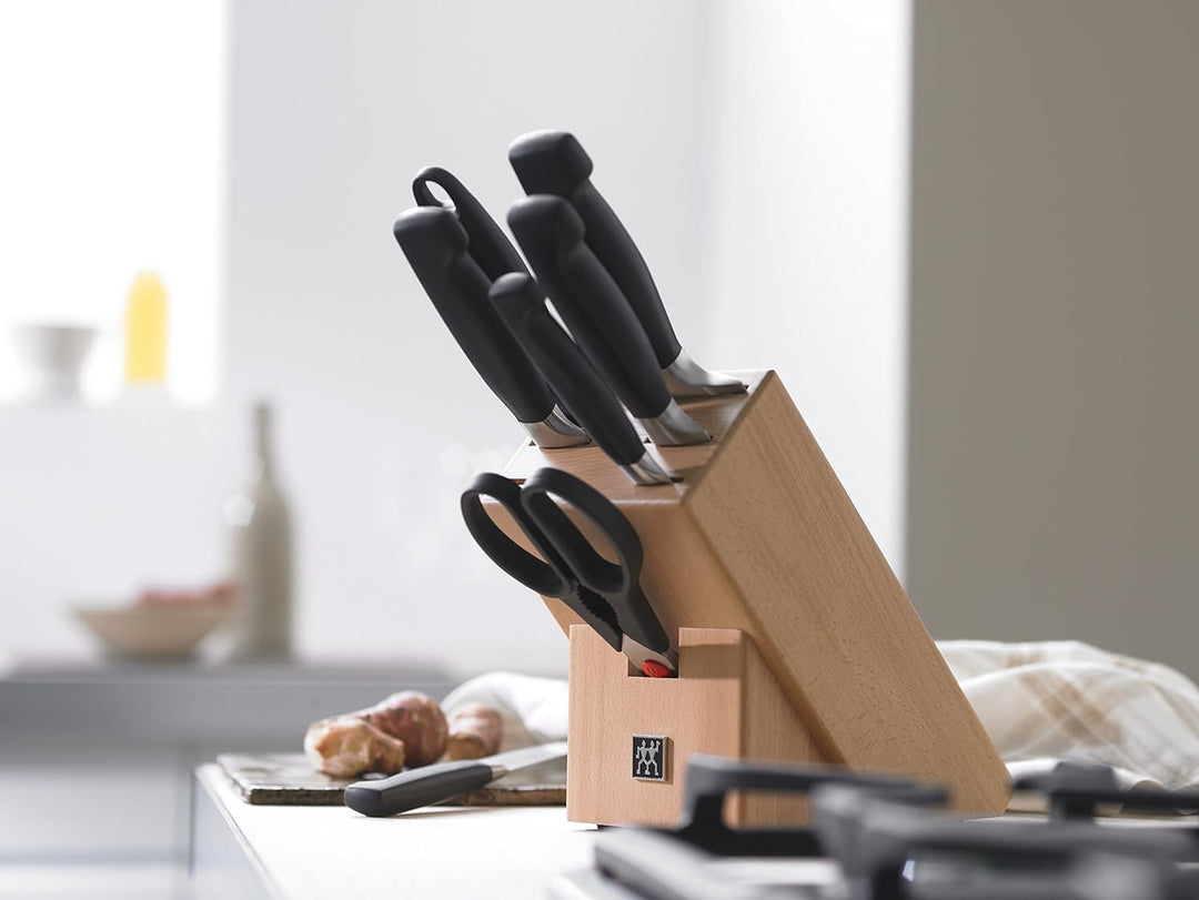 Zwilling, 35068-002-0 Vier Sterne Messerblock, FRIODUR eisgehärtet, mit Wetztahl und Scheere, 7-teil