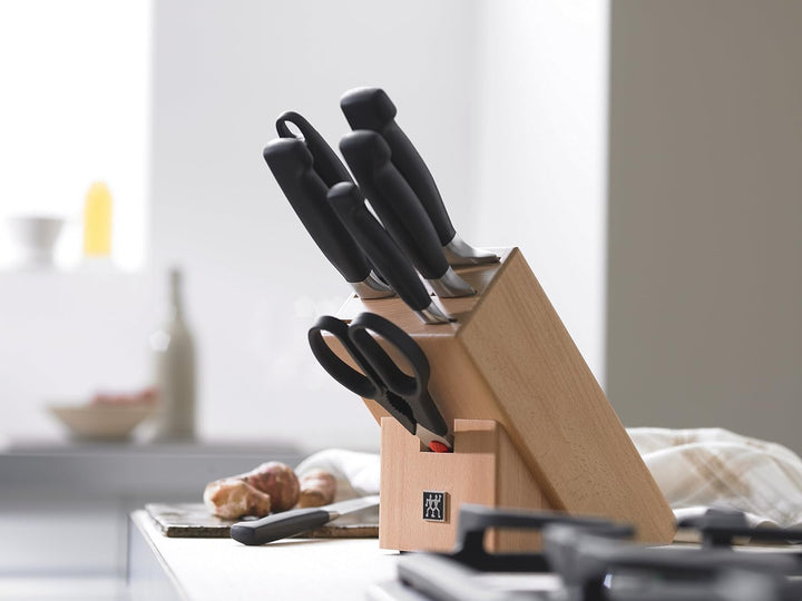 Zwilling, 35068-002-0 Vier Sterne Messerblock, FRIODUR eisgehärtet, mit Wetztahl und Scheere, 7-teil