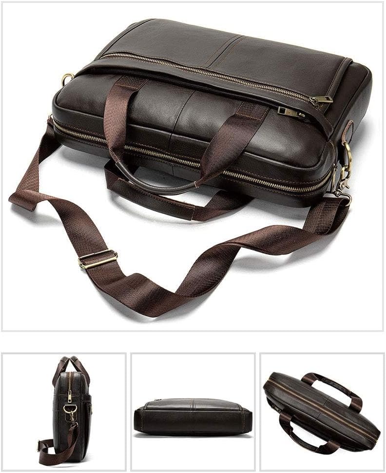 BAIGIO Herren Vintage Messenger Bags Freizeit Tasche Ledertasche Echt Leder Beruf Schultertasche Akt