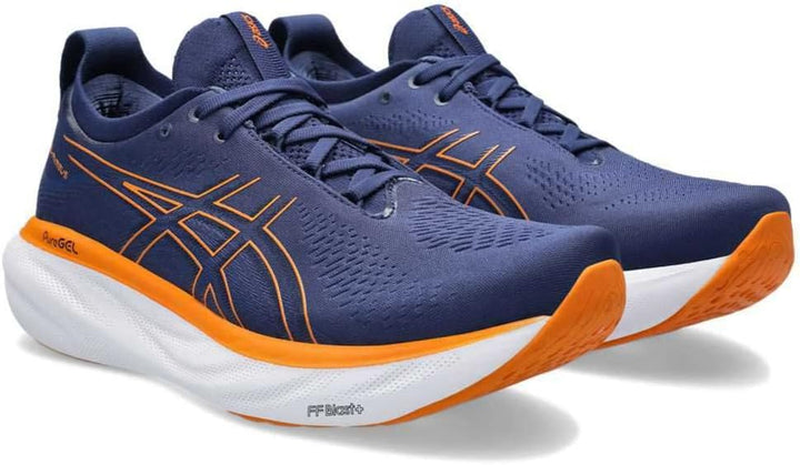 ASICS Nimbus 25 Strassenlaufschuhe für Männer Grün Fluoreszierend 42 EU Blau Weiss, 42 EU Blau Weiss