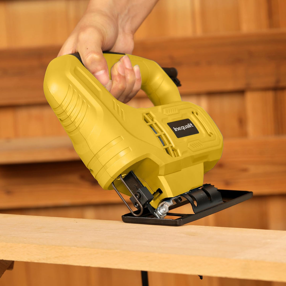 Stichsäge 400W – Pendelhubsäge mit variabler Geschwindigkeit (0–3000 U/min), 45° verstellbarem Gehru