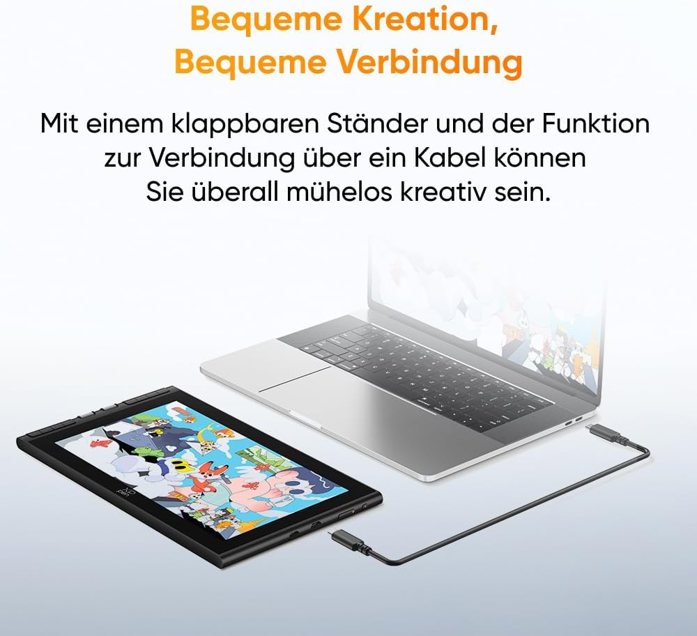 XPPen Artist 12 3rd Zeichentablet mit 11,9 Zoll Display Schwarz | X4 Smart Chip Stift, 16384 Druckst