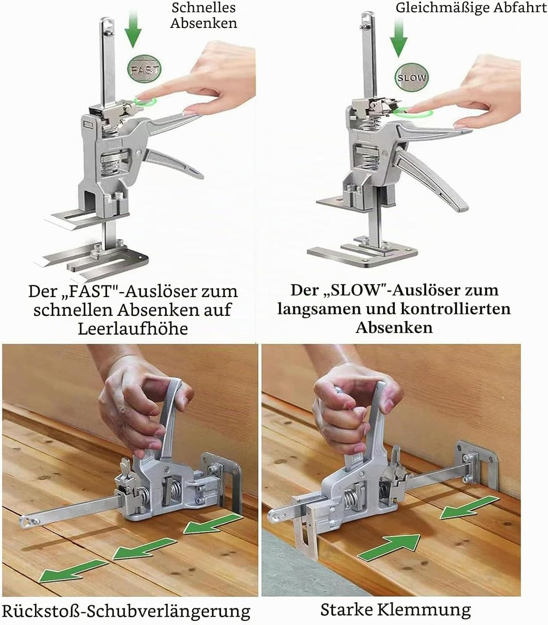 2 Stück Arbeitssparende Armtürverwendung Plattenheber Schrankheber Klemmplatten-Nivelliersystem 8800
