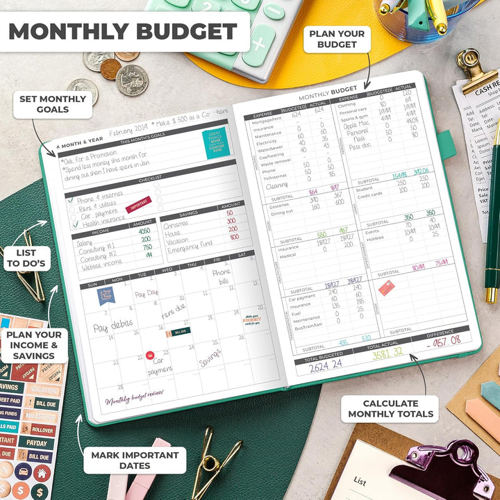 Clever Fox Budget Planer - Ausgaben Tracker Botizbuch. Monatliches Budgetierungsjournal, Finanzplane