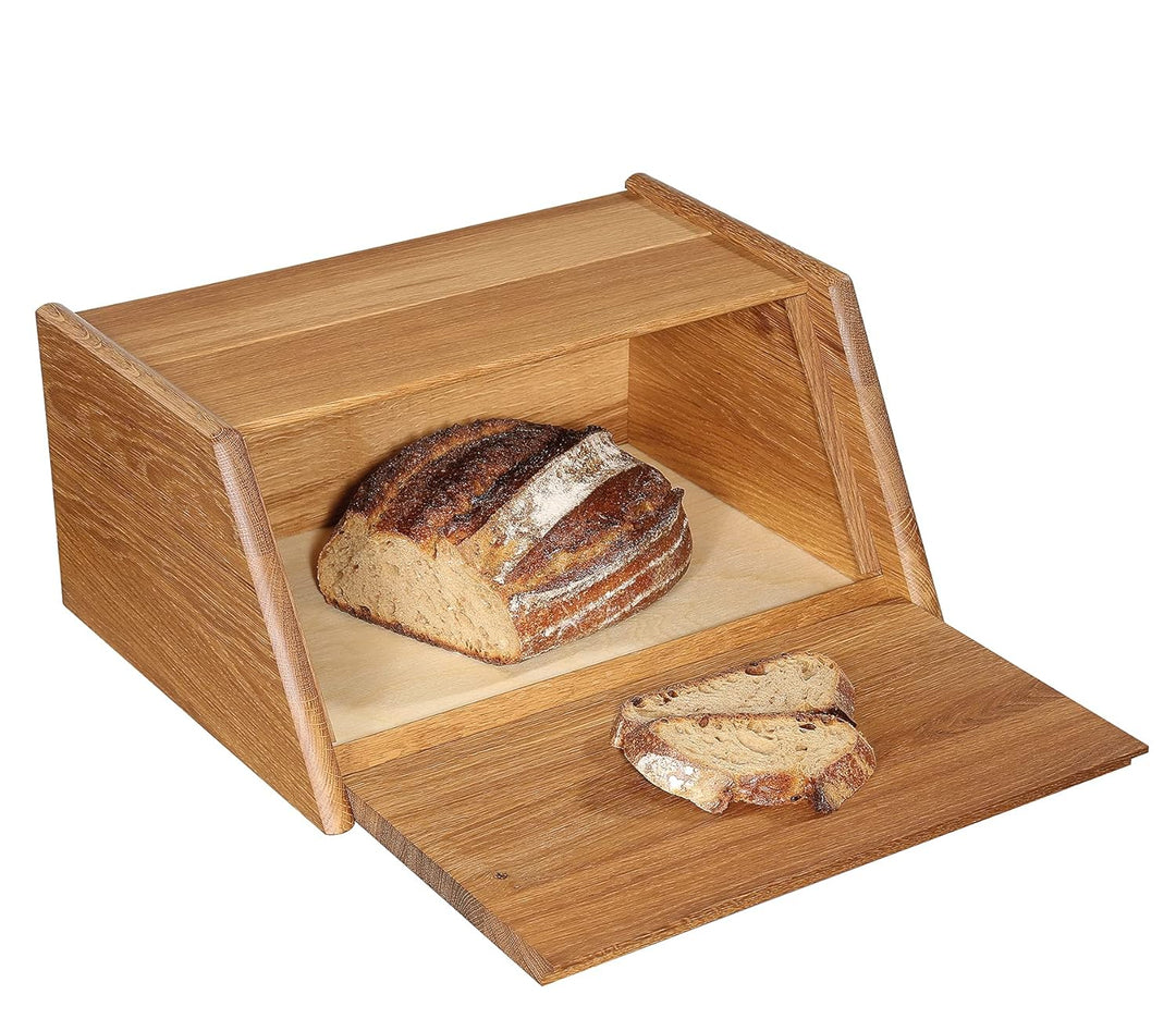 Zassenhaus Brotkasten Montana aus Eichenholz in der Farbe Braun, Masse: 40cm x 30cm x 18cm, 065053
