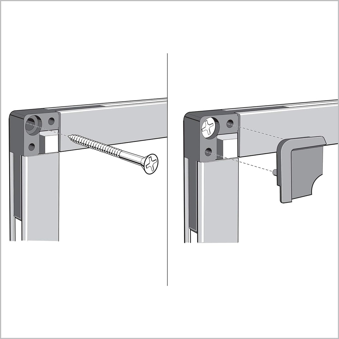 Nobo magnetisches Emaille Whiteboard, 45 x 60 cm, Aluminiumrahmen, Traditionelle Eckmontage, Inkl. S
